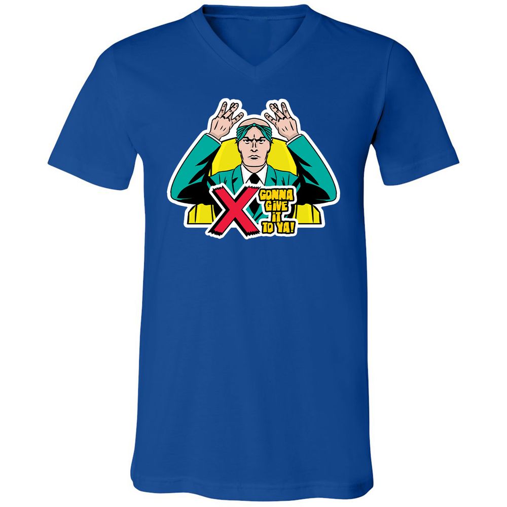 Unisex V-Neck T-Shirt - K3K2HSDX - True Royal - 4