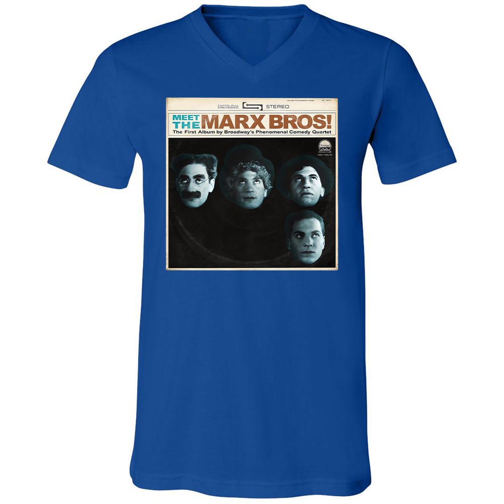 Unisex V-Neck T-Shirt - HWUDPKV6 - True Royal - 4