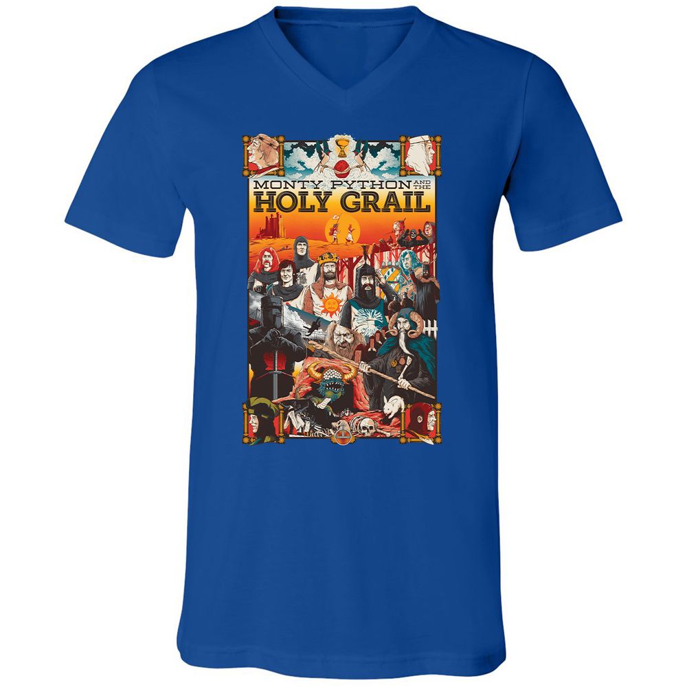 Unisex V-Neck T-Shirt - T2ZG7227 - True Royal - 4