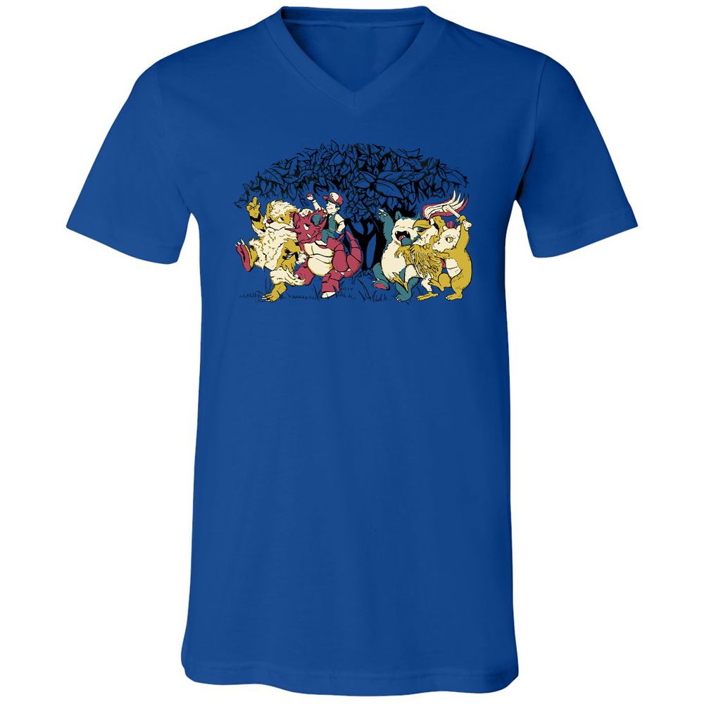 Unisex V-Neck T-Shirt - NZB1VPYZ - True Royal - 4