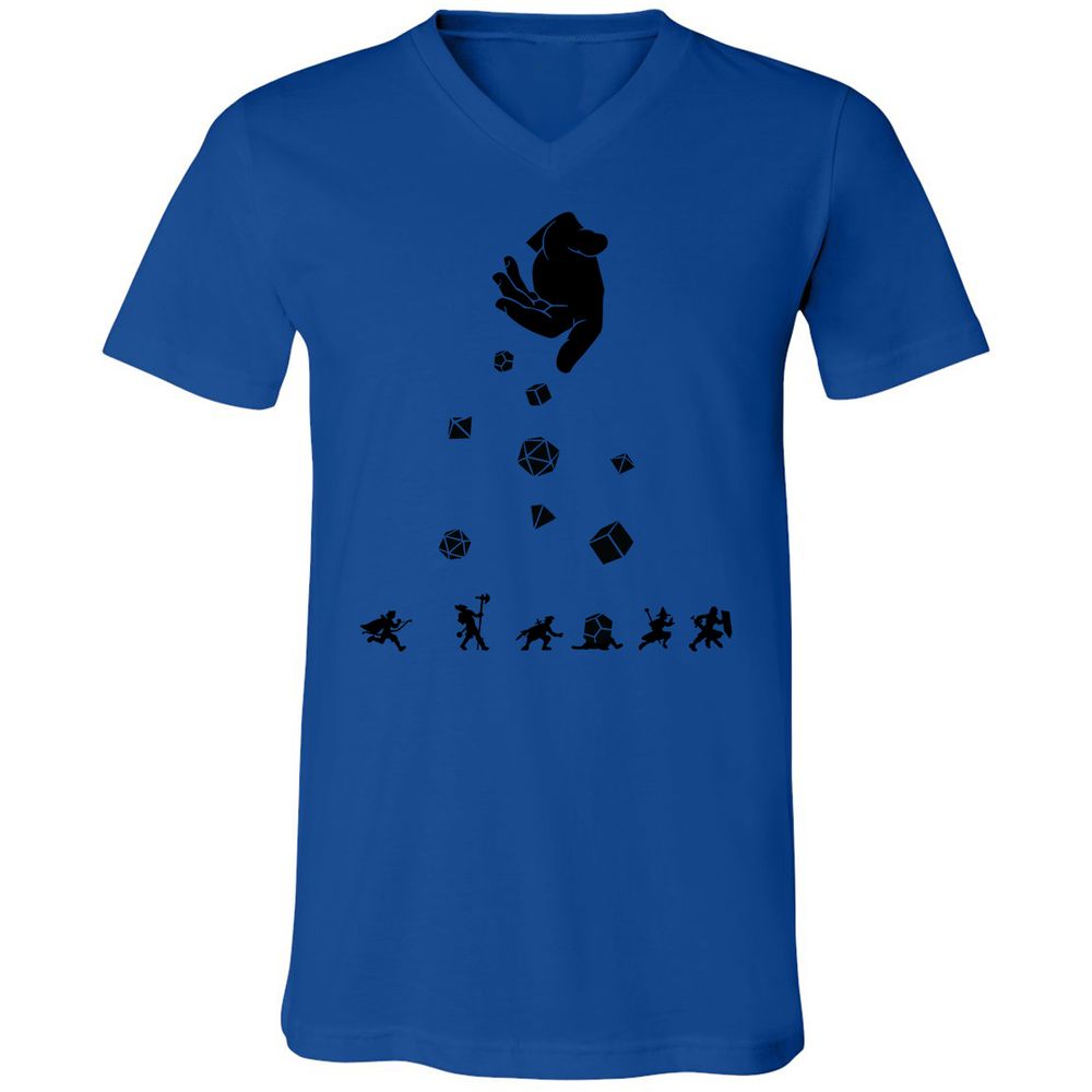 Unisex V-Neck T-Shirt - WXWGK7HJ - True Royal - 4