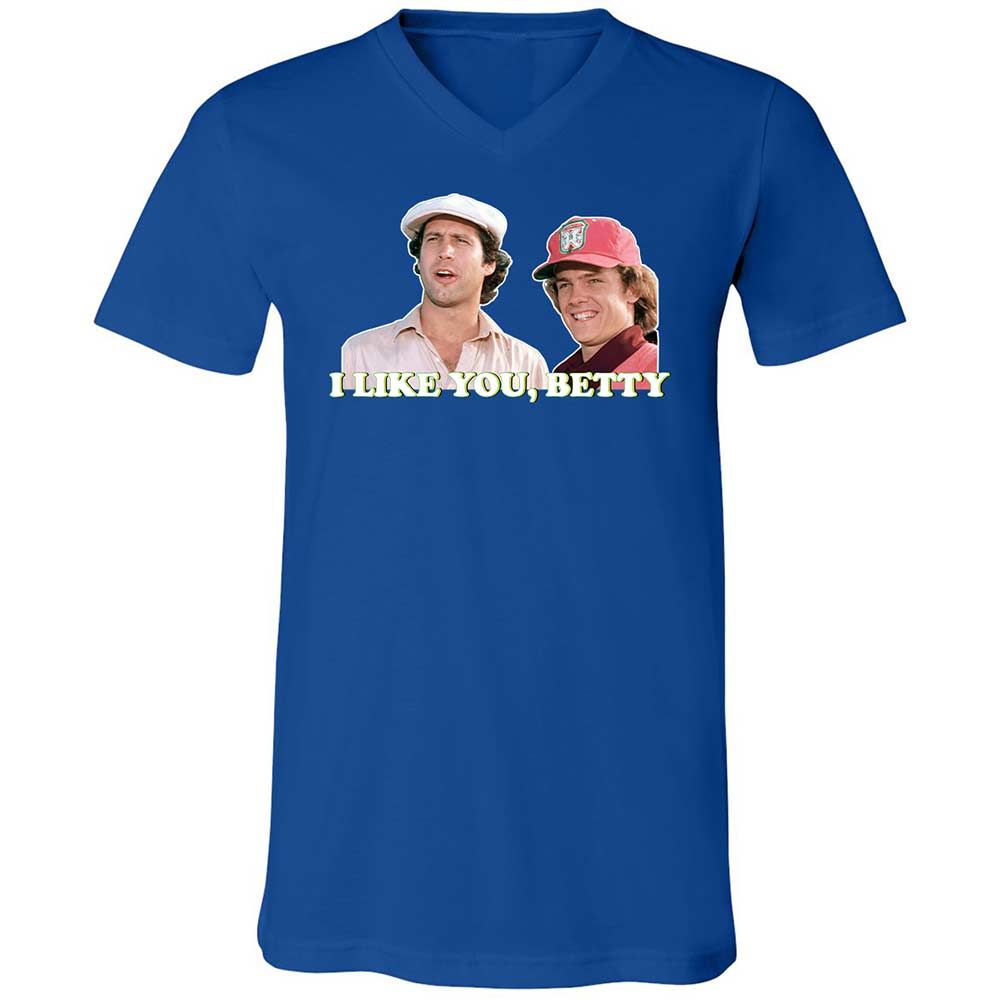 Unisex V-Neck T-Shirt - ZE3LN7TP - True Royal - 4