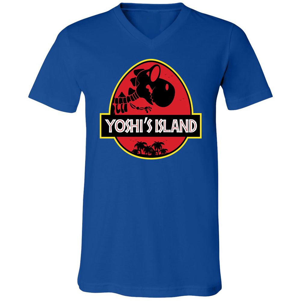 Unisex V-Neck T-Shirt - B3K6EB7L - True Royal - 4