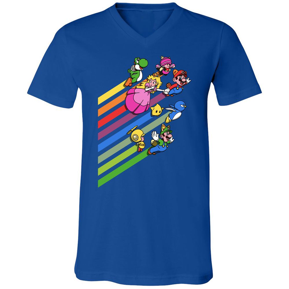 Unisex V-Neck T-Shirt - 87BABBB8 - True Royal - 4