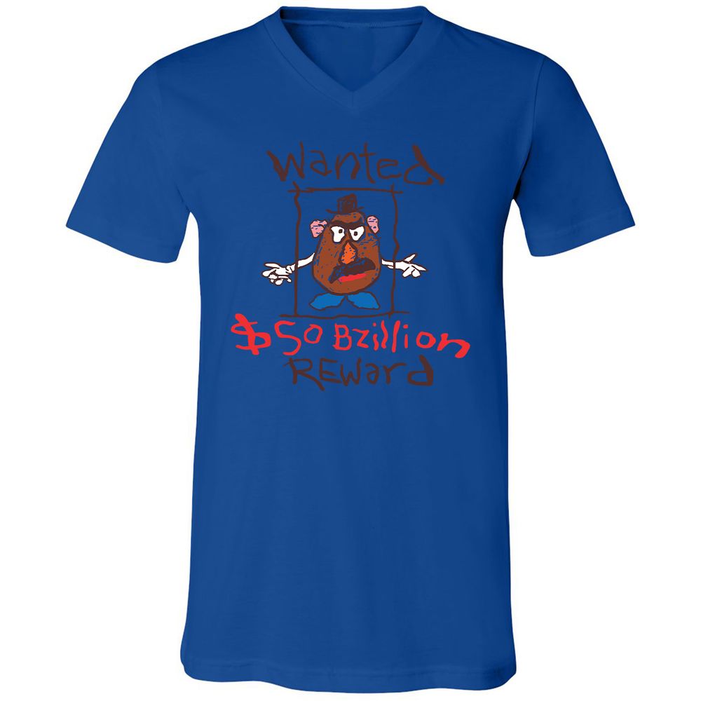 Unisex V-Neck T-Shirt - W1TYGPJZ - True Royal - 4