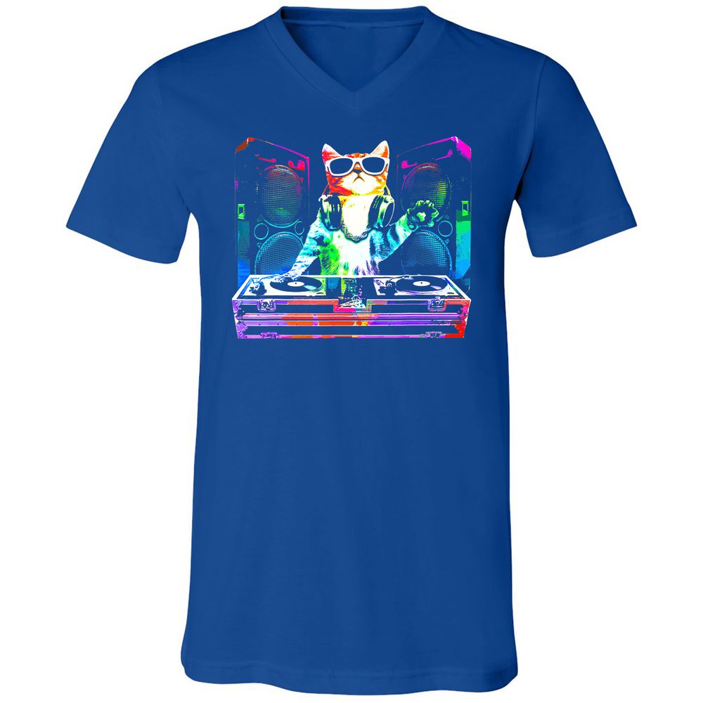 Unisex V-Neck T-Shirt - SLH9TWRJ - True Royal - 4