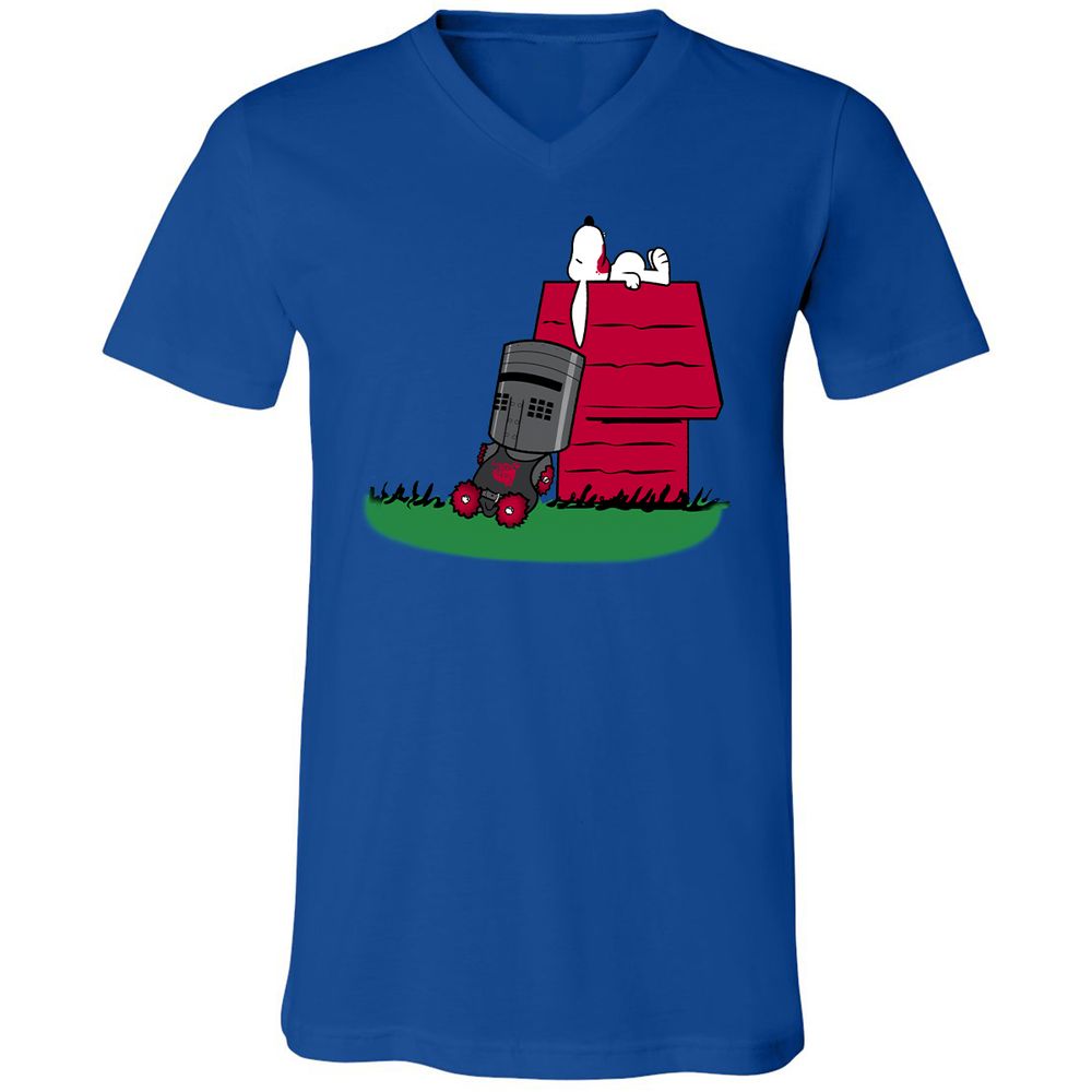 Unisex V-Neck T-Shirt - E97P5S6R - True Royal - 4