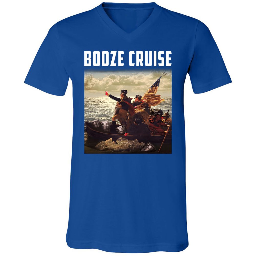 Unisex V-Neck T-Shirt - UNUFGRZX - True Royal - 4