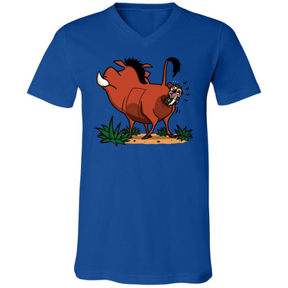 Unisex V-Neck T-Shirt - 1DYQCVG5 - True Royal - 4