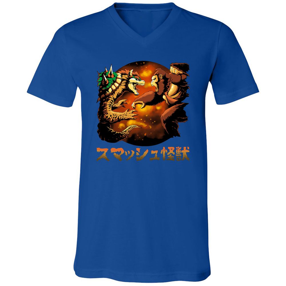 Unisex V-Neck T-Shirt - MBAPDAXG - True Royal - 4