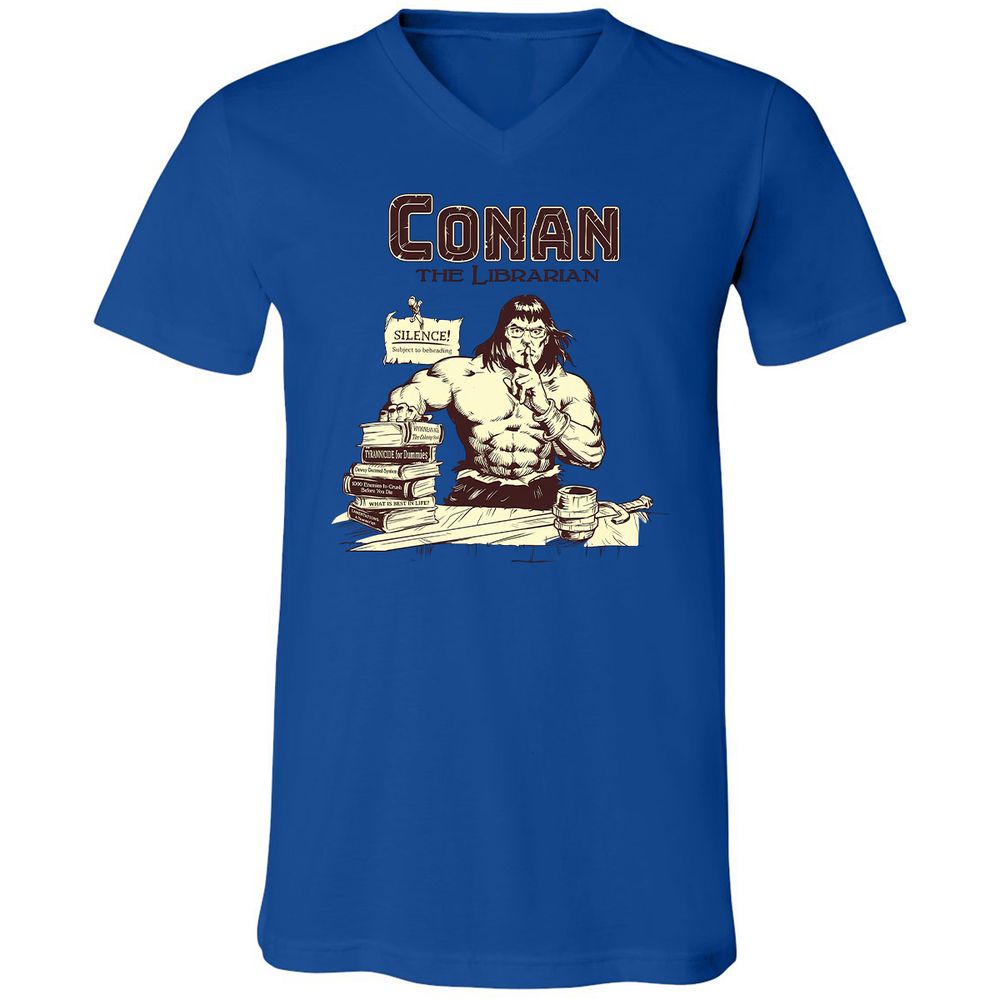 Unisex V-Neck T-Shirt - 9K4YDG1P - True Royal - 4