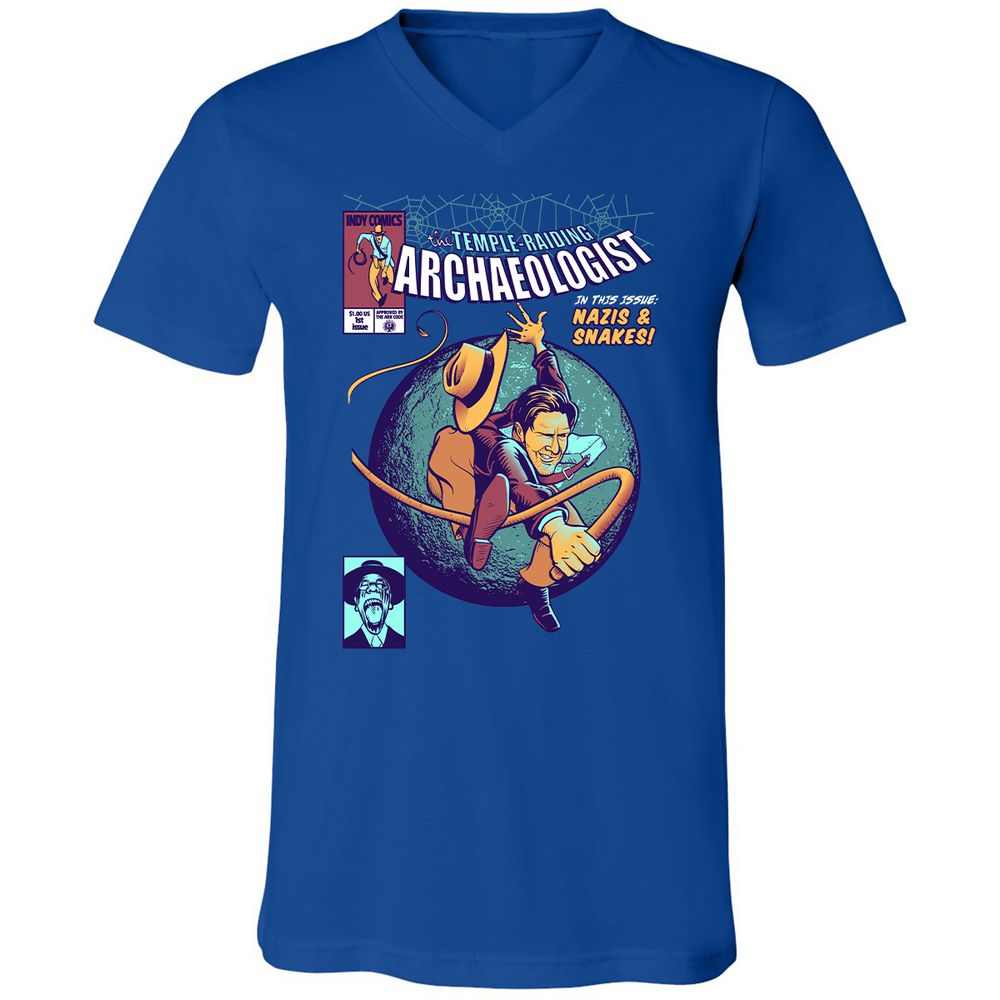 Unisex V-Neck T-Shirt - BNNYYSX8 - True Royal - 4