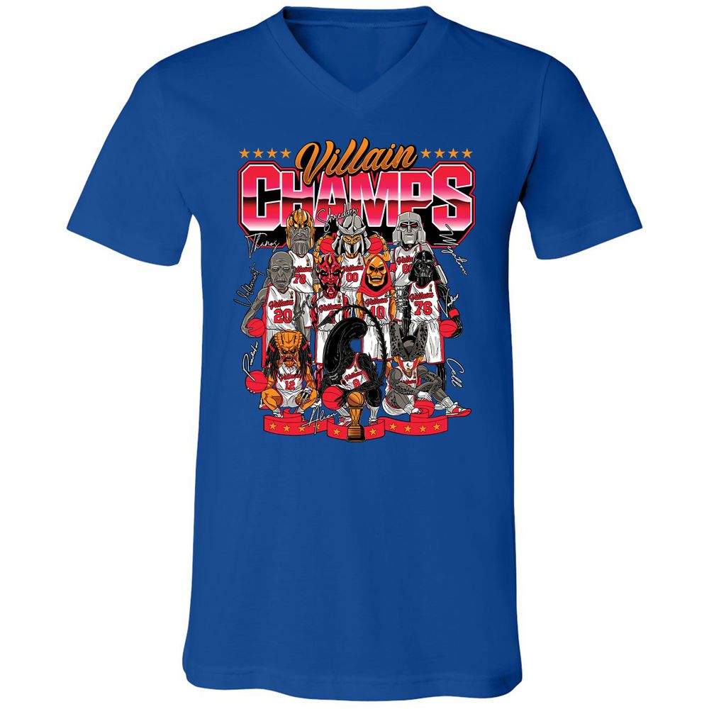 Unisex V-Neck T-Shirt - Y4TR4JV7 - True Royal - 4