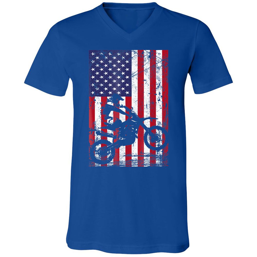 Unisex V-Neck T-Shirt - WD6HWMAT - True Royal - 4