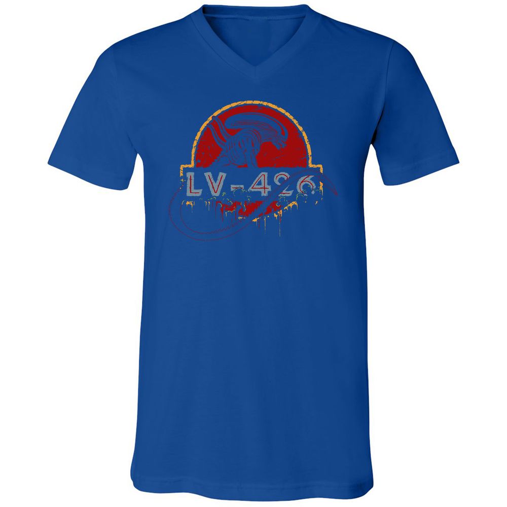 Unisex V-Neck T-Shirt - XSSY5KBZ - True Royal - 4
