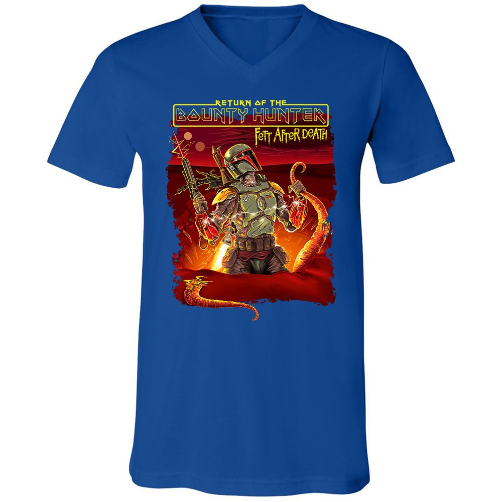 Unisex V-Neck T-Shirt - J46DSAMJ - True Royal - 4