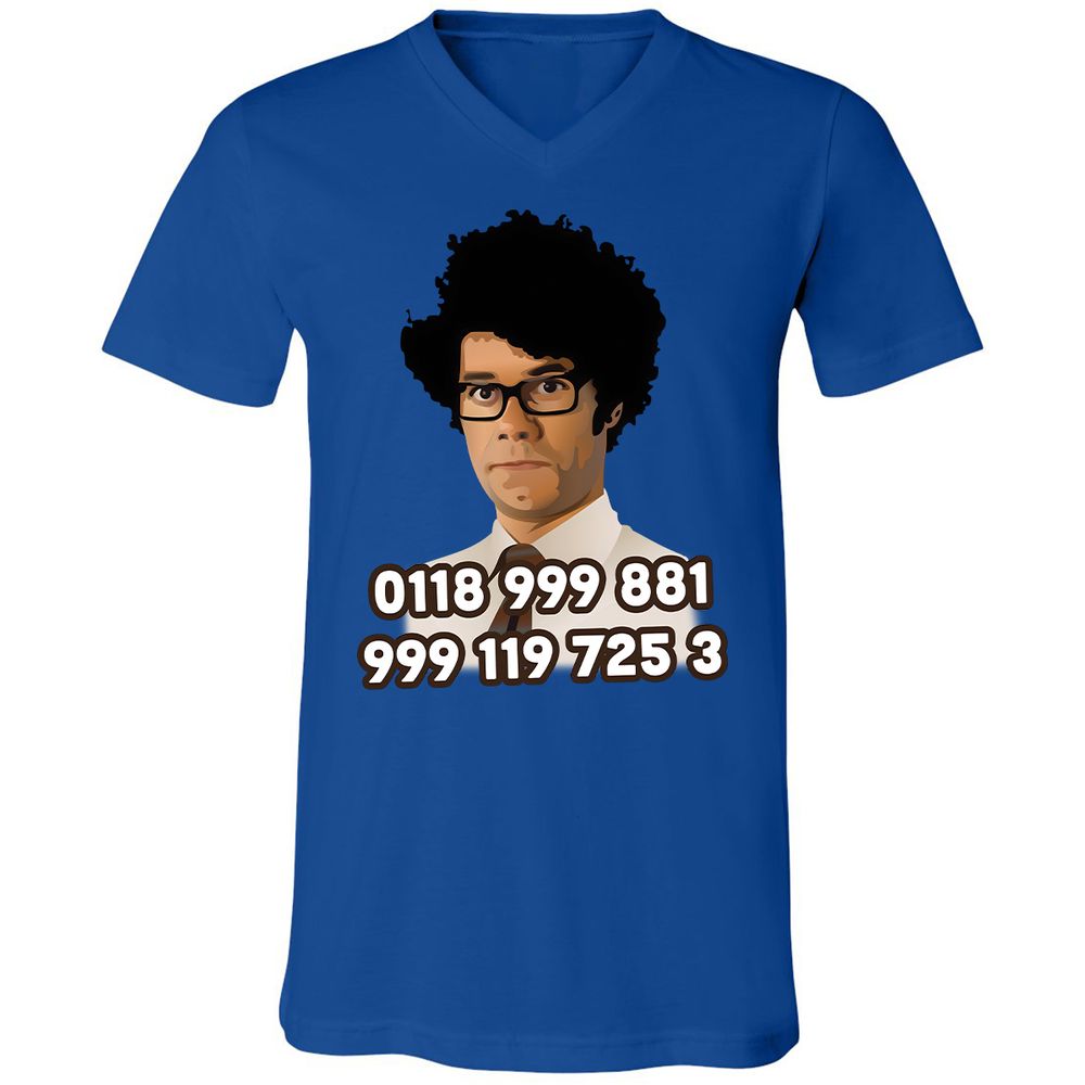 Unisex V-Neck T-Shirt - H9VCM36G - True Royal - 4