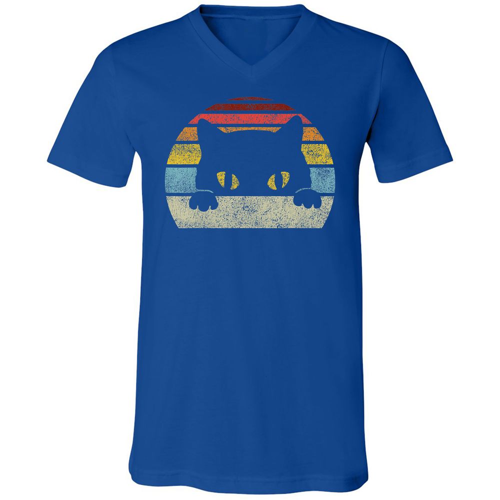 Unisex V-Neck T-Shirt - 8424QMBJ - True Royal - 4