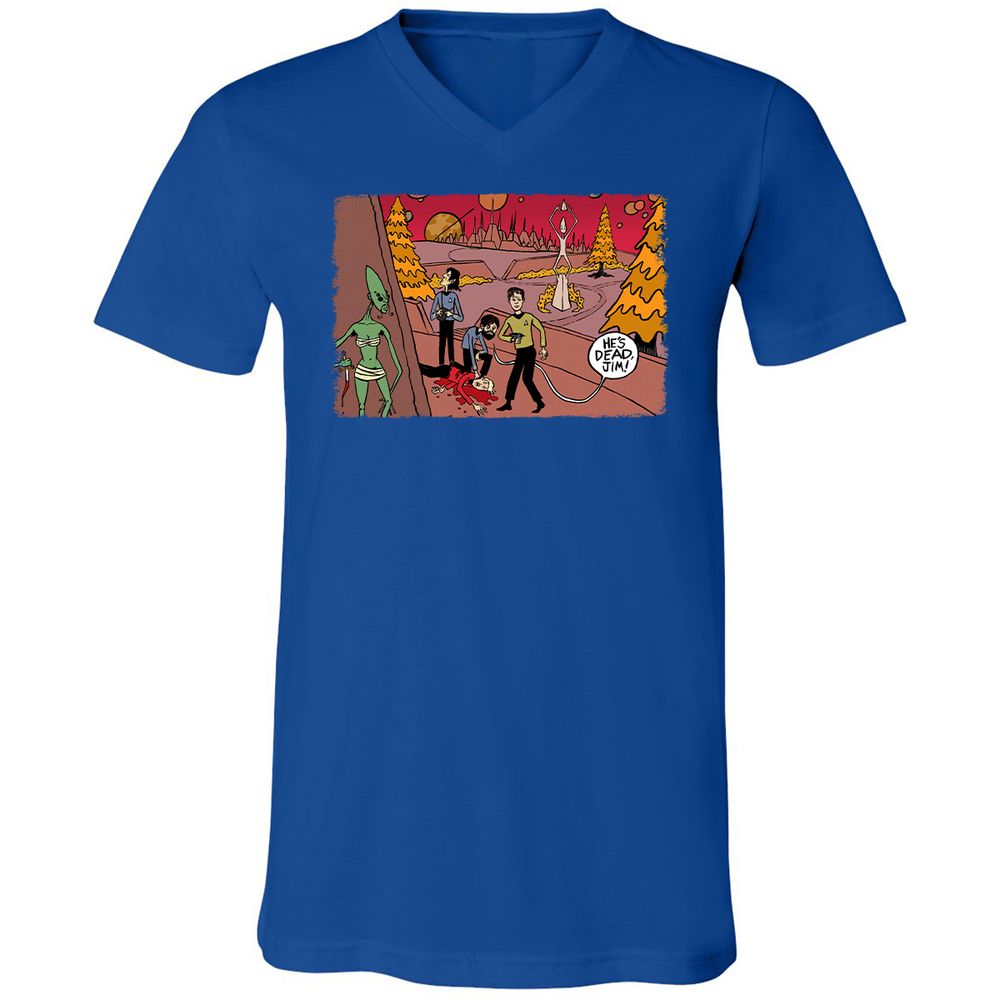 Unisex V-Neck T-Shirt - 6X8JSEMB - True Royal - 4