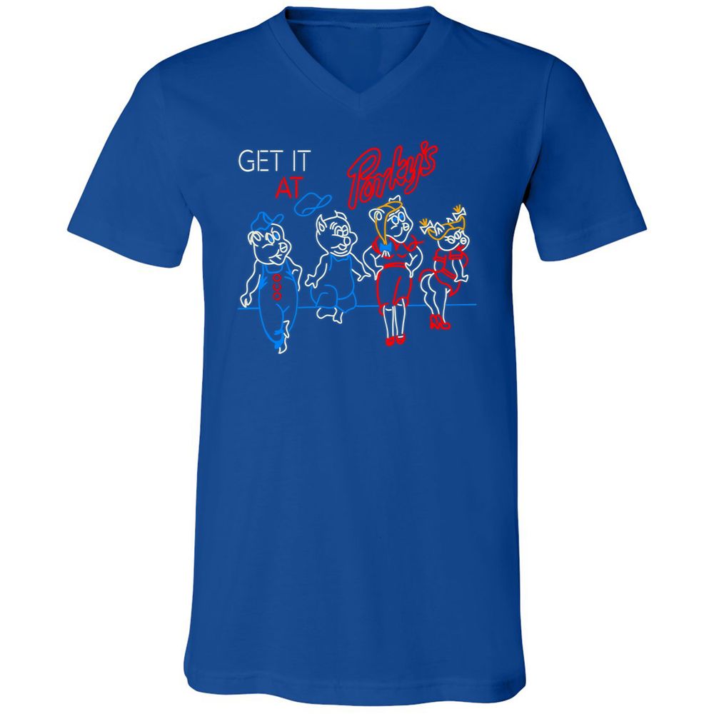 Unisex V-Neck T-Shirt - MADRW152 - True Royal - 4