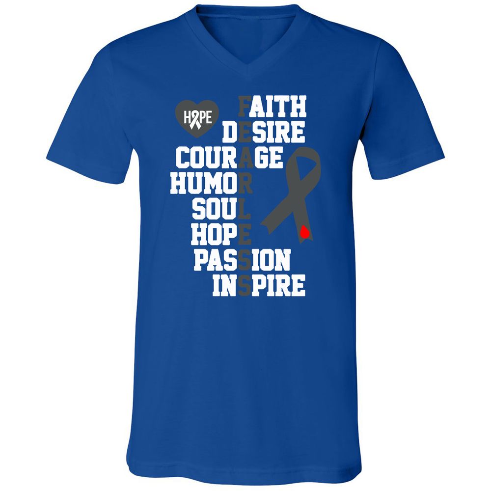 Unisex V-Neck T-Shirt - 6TN3R8AU - True Royal - 4
