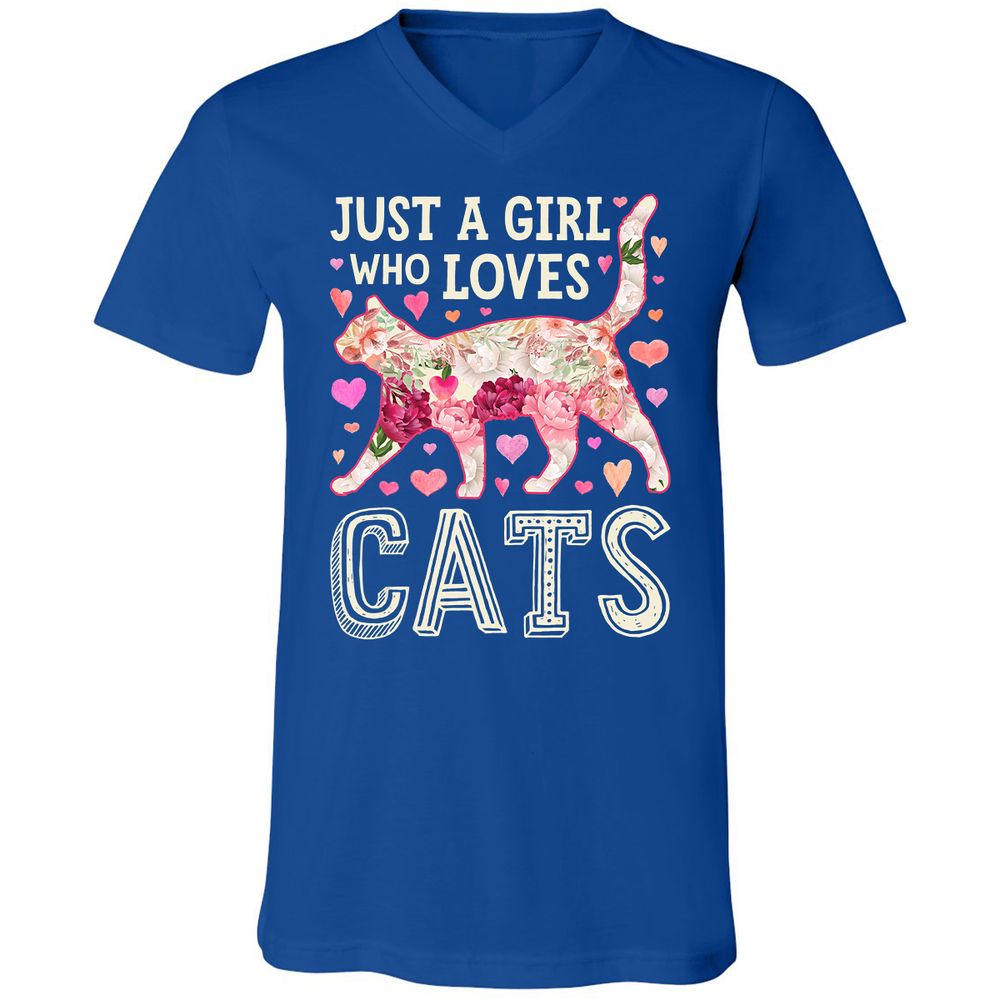 Unisex V-Neck T-Shirt - 7789KAG9 - True Royal - 4