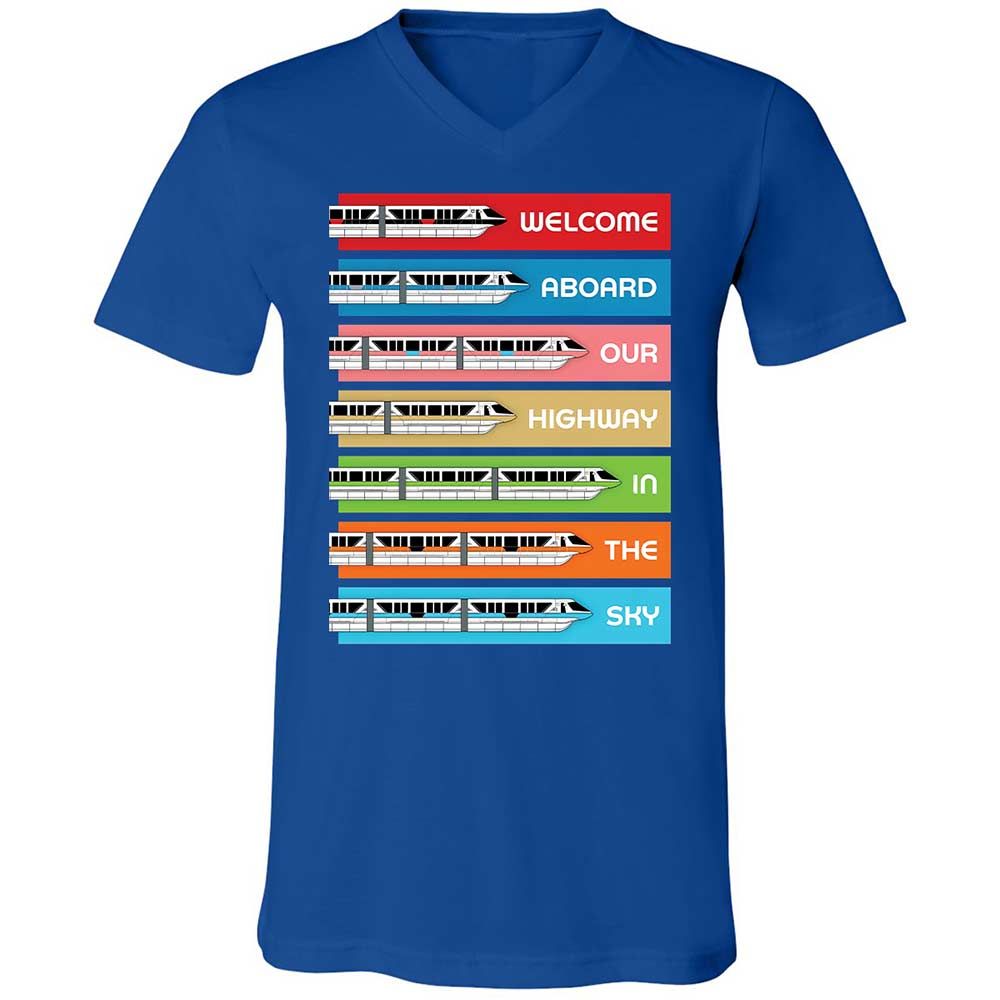 Unisex V-Neck T-Shirt - Black - True Royal - 4