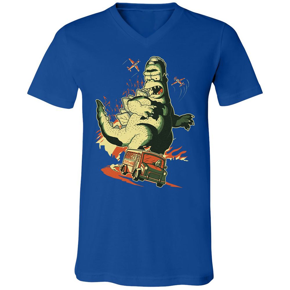 Unisex V-Neck T-Shirt - JD1X3D91 - True Royal - 4