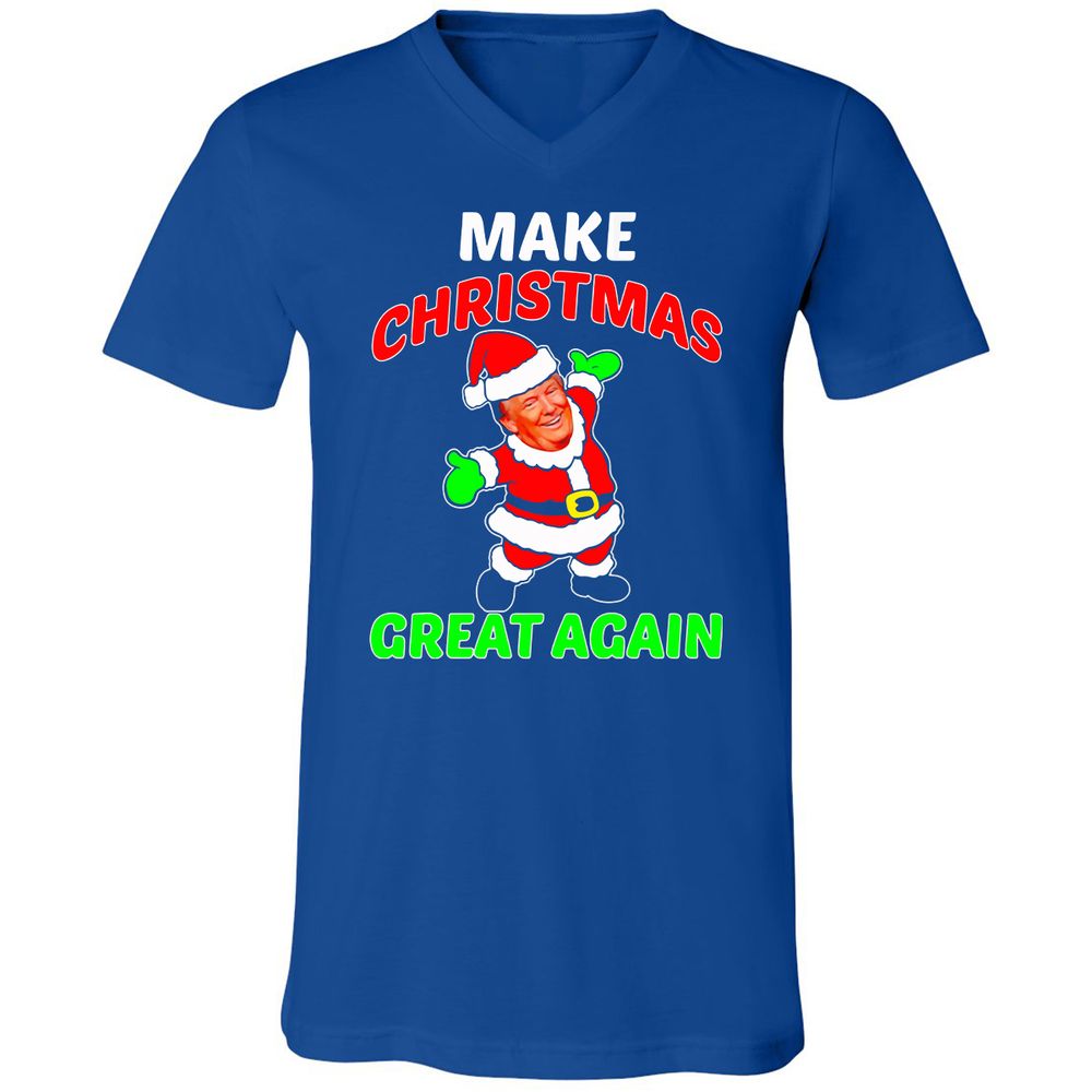 Unisex V-Neck T-Shirt - BJ3ZJHX2 - True Royal - 4