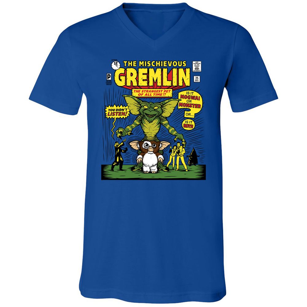 Unisex V-Neck T-Shirt - G3NK9S3V - True Royal - 4