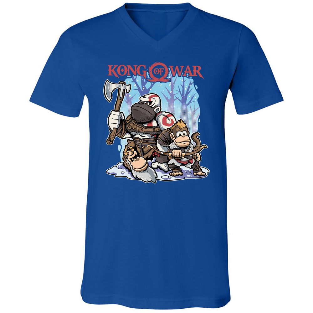 Unisex V-Neck T-Shirt - QL5ATRXK - True Royal - 4