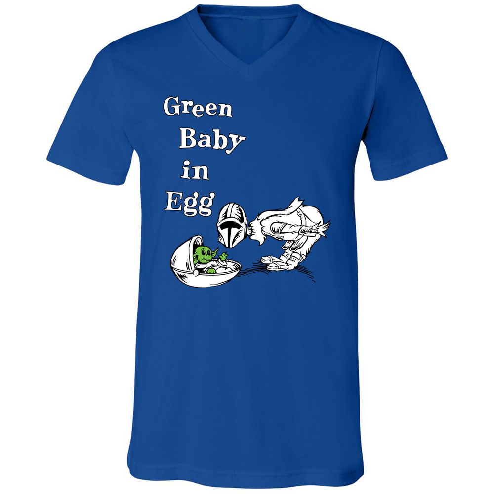 Unisex V-Neck T-Shirt - X76LAN55 - True Royal - 4