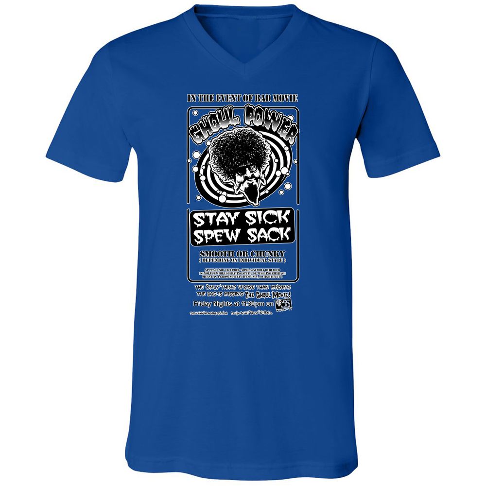 Unisex V-Neck T-Shirt - MKPWBWCH - True Royal - 4