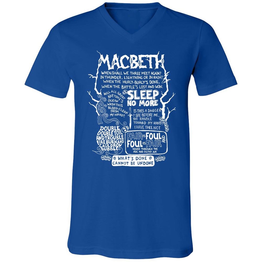 Unisex V-Neck T-Shirt - YE35DLUN - True Royal - 4