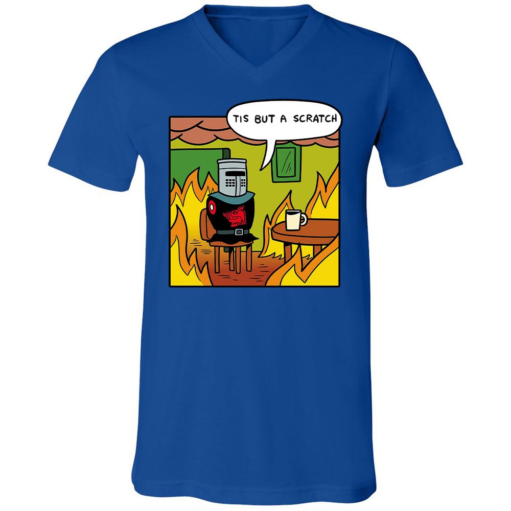 Unisex V-Neck T-Shirt - B2739Q57 - True Royal - 4