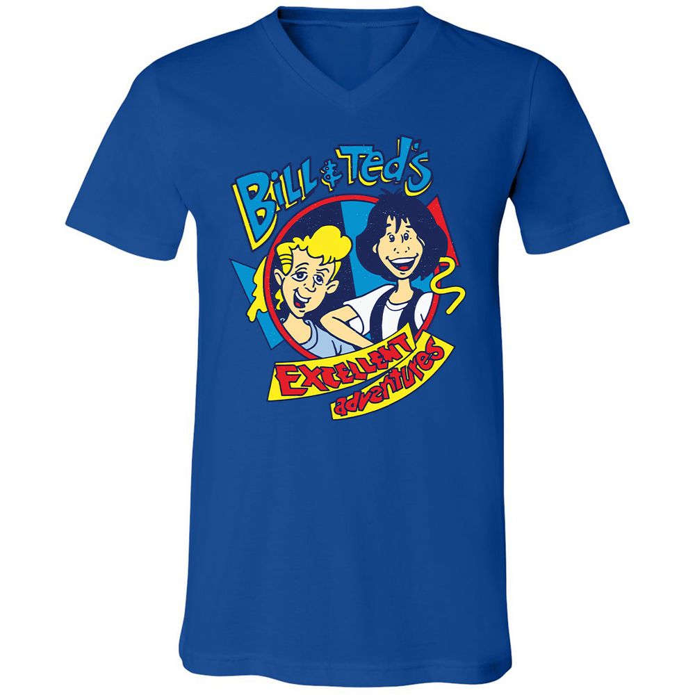 Unisex V-Neck T-Shirt - LUBQJY6S - True Royal - 4