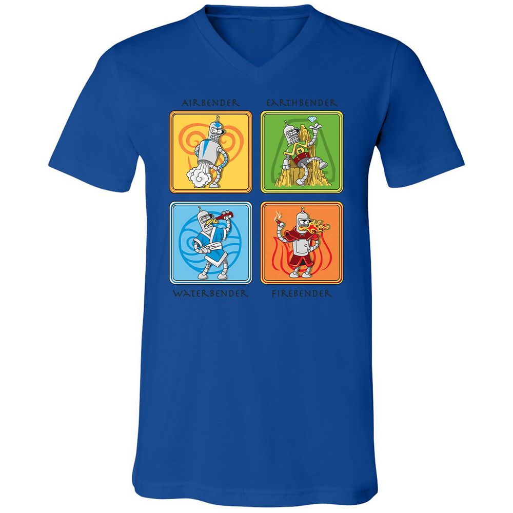 Unisex V-Neck T-Shirt - 6H3L7MMF - True Royal - 4