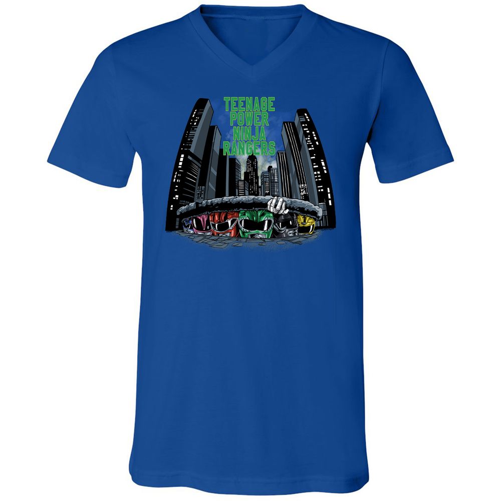Unisex V-Neck T-Shirt - JHF82JBQ - True Royal - 4