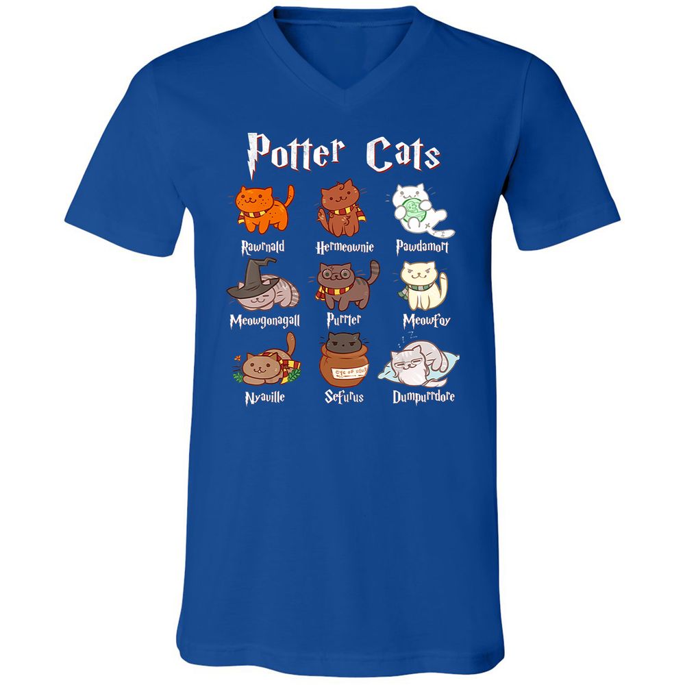 Unisex V-Neck T-Shirt - T7NK24Y6 - True Royal - 4