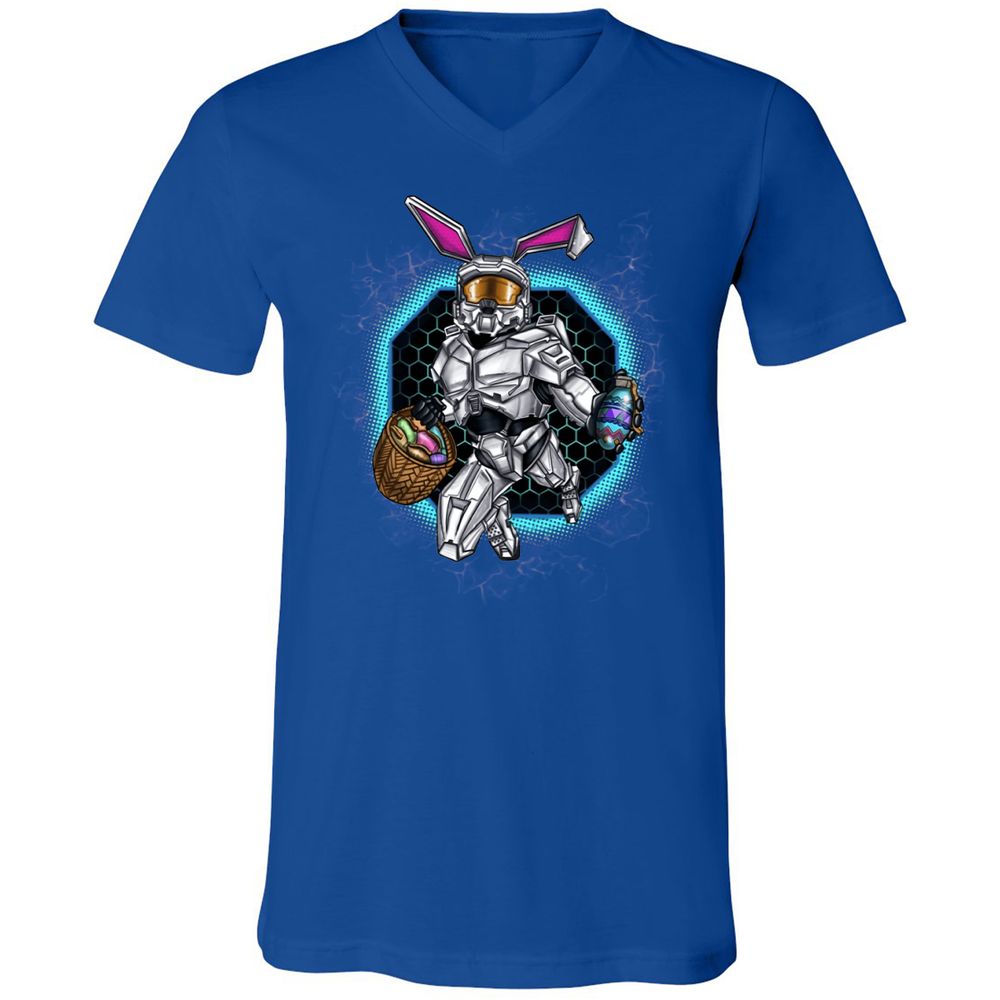 Unisex V-Neck T-Shirt - 5DMH6M6Y - True Royal - 4