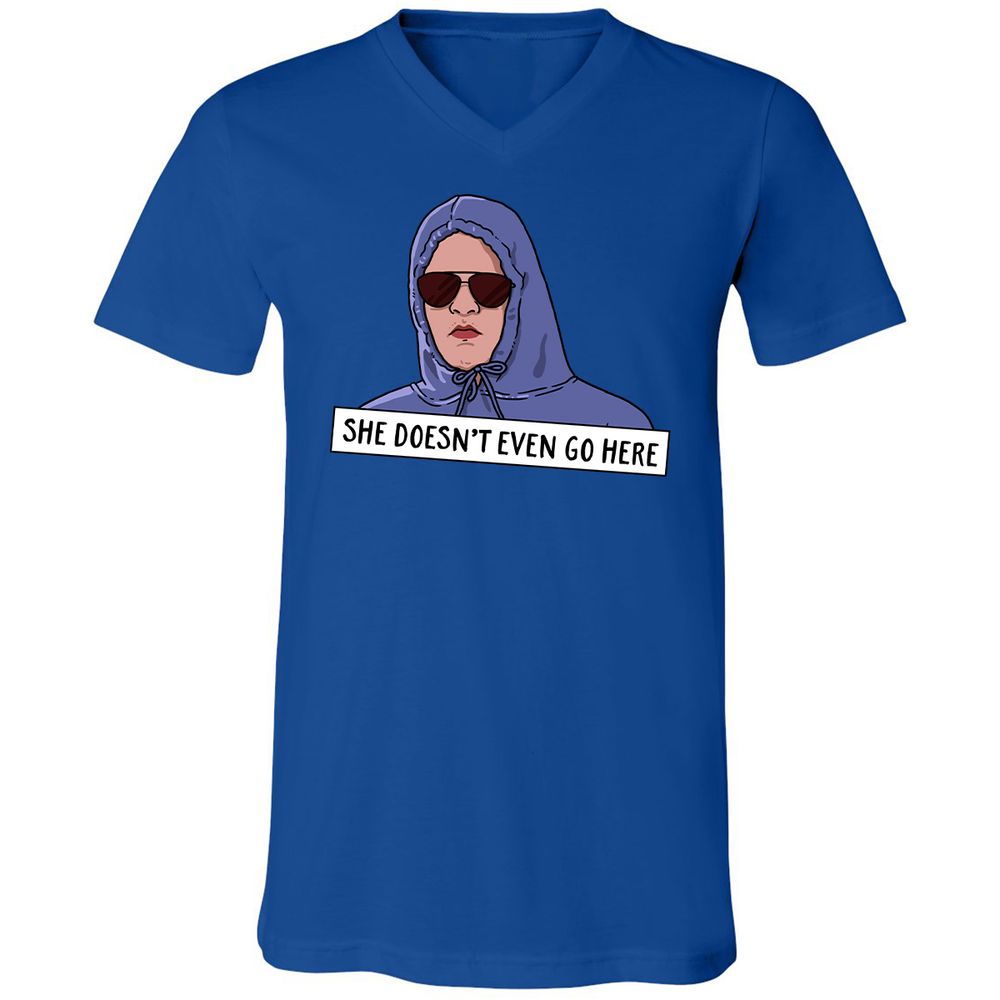 Unisex V-Neck T-Shirt - Z4CQ9BYG - True Royal - 4