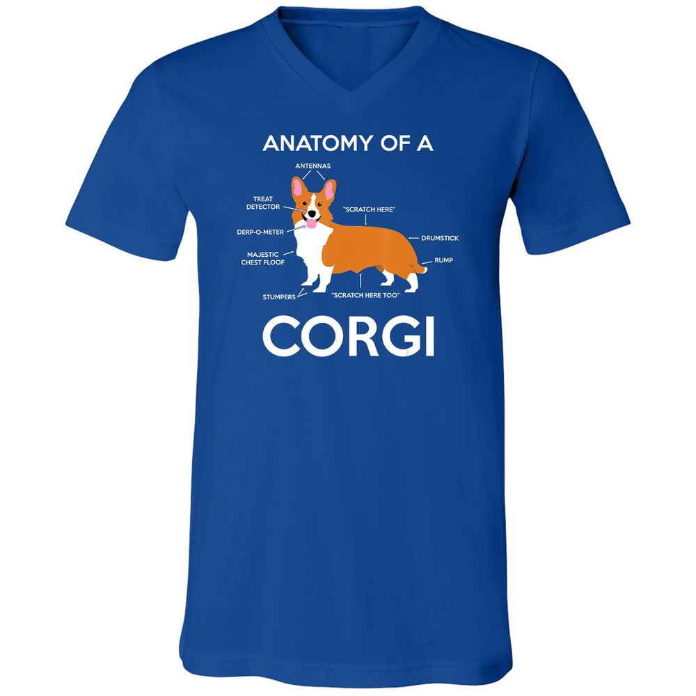 Unisex V-Neck T-Shirt - EY3G6V34 - True Royal - 4