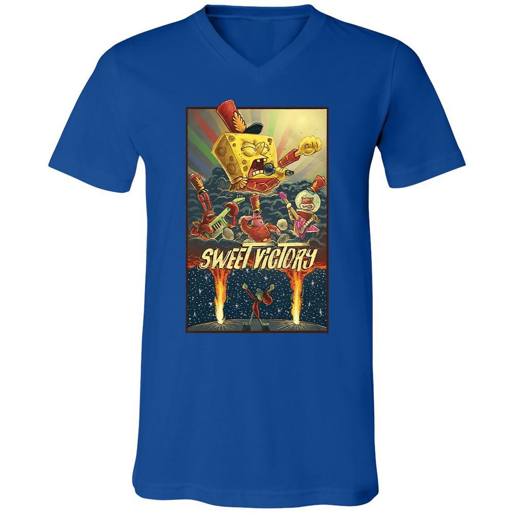 Unisex V-Neck T-Shirt - 7EN55EWS - True Royal - 4