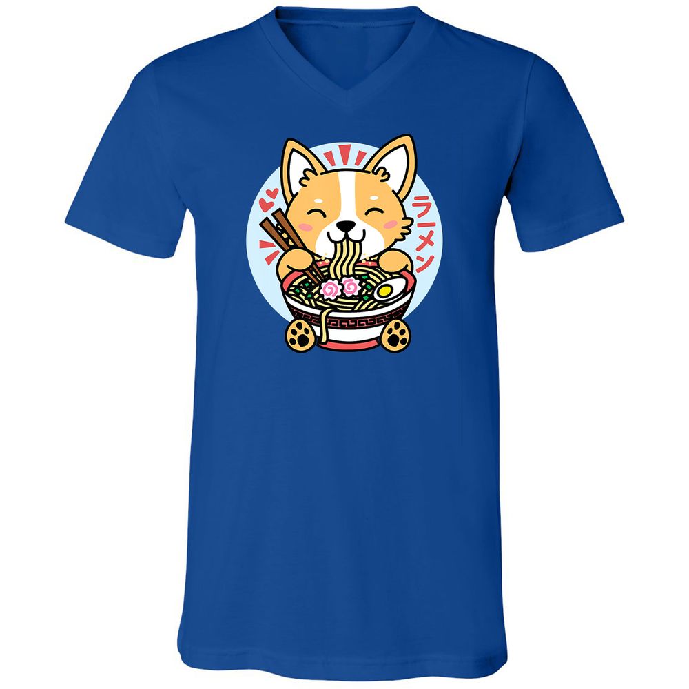 Unisex V-Neck T-Shirt - 6H2FKG3E - True Royal - 4