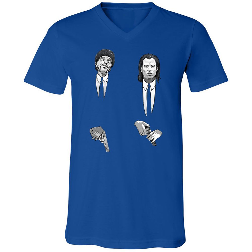Unisex V-Neck T-Shirt - NHY2K4FV - True Royal - 4