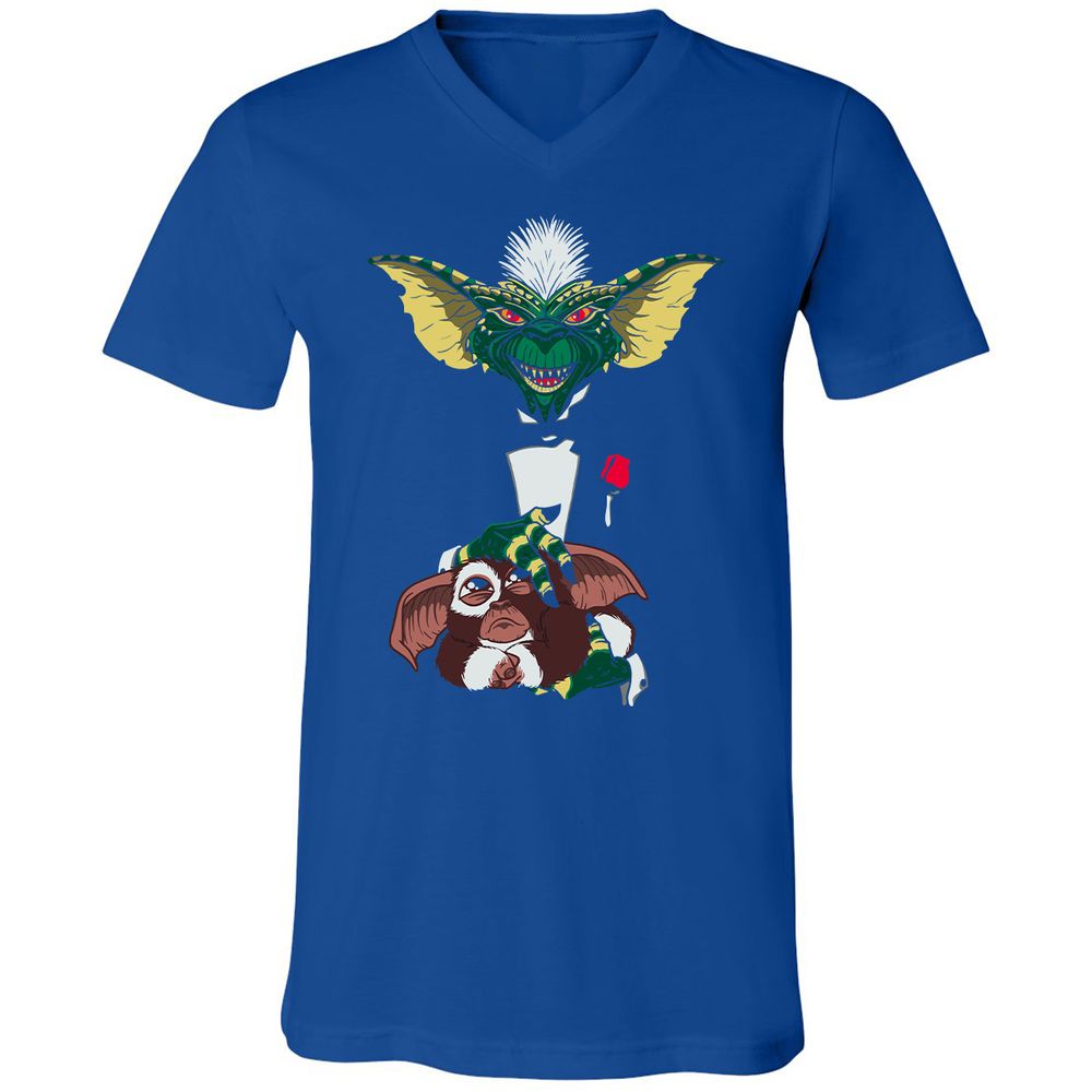 Unisex V-Neck T-Shirt - RVVGQD4S - True Royal - 4