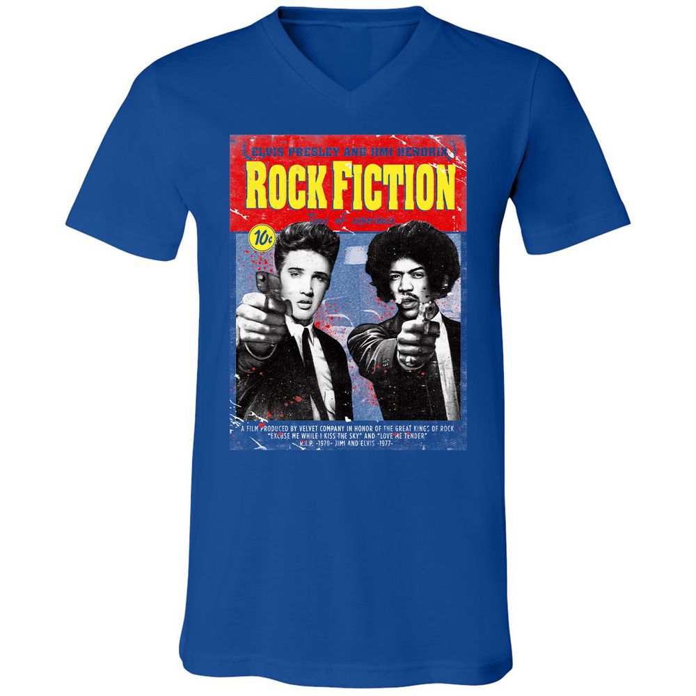 Unisex V-Neck T-Shirt - RVK7JQ5X - True Royal - 4