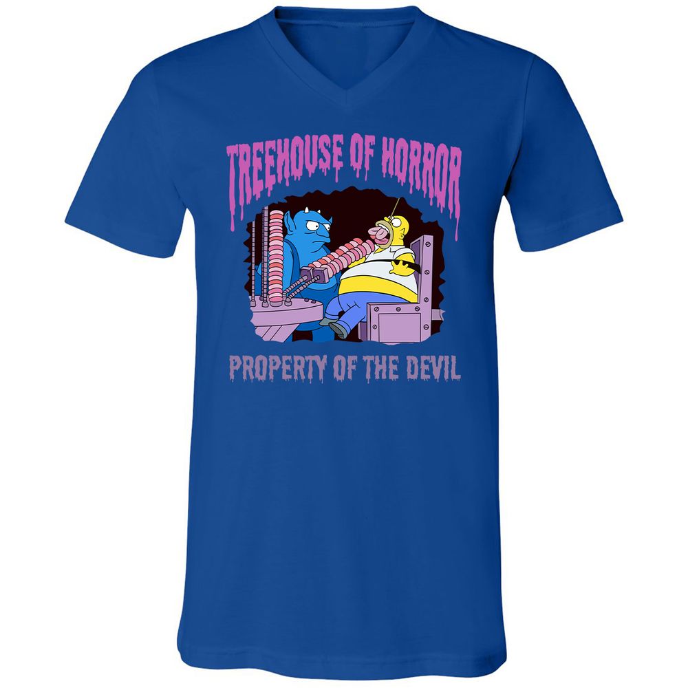 Unisex V-Neck T-Shirt - 1HHL6PCF - True Royal - 4