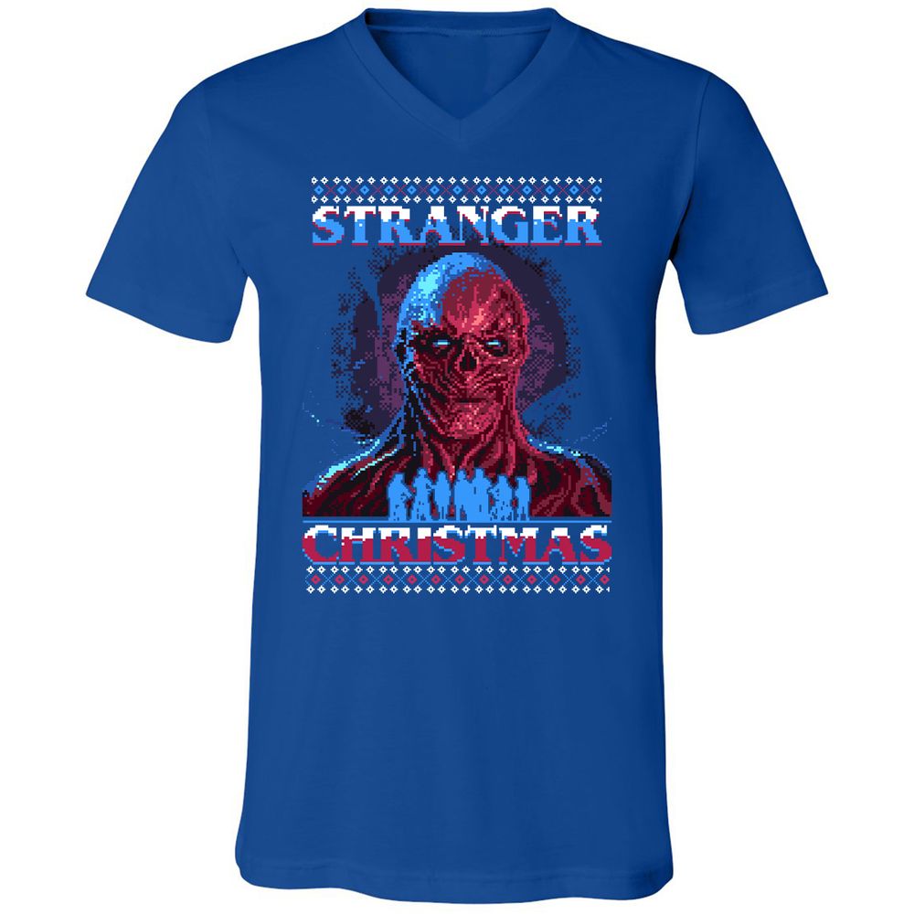 Unisex V-Neck T-Shirt - Y43QEJYS - True Royal - 4