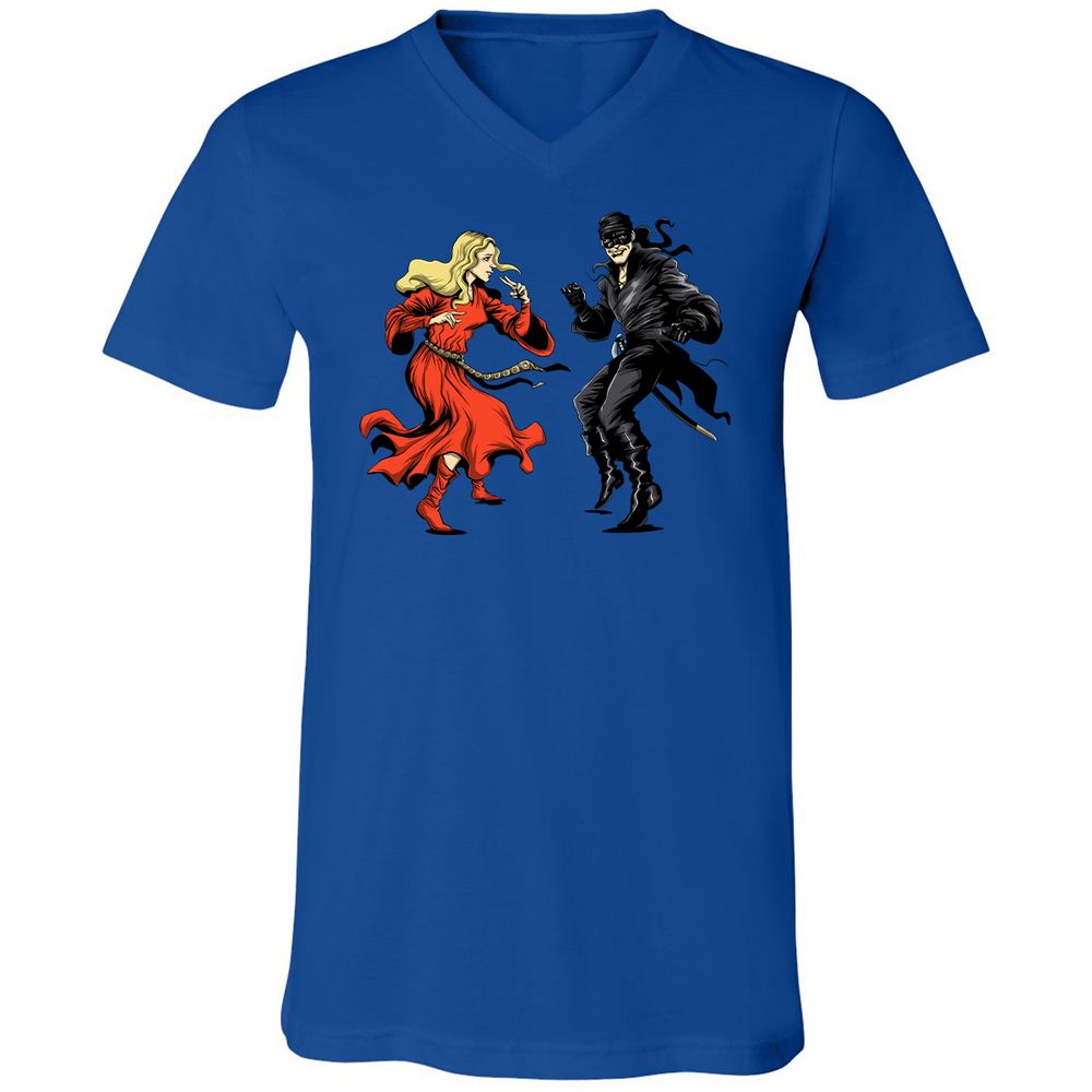 Unisex V-Neck T-Shirt - TEJ7S3MS - True Royal - 4
